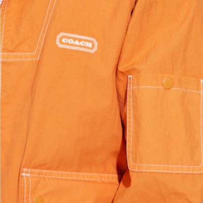 COACH COACH MEN'S LIGHTWEIGHT WINDBREAKER XL & XXL IN WASHED BLACK OR FADED ORANGE