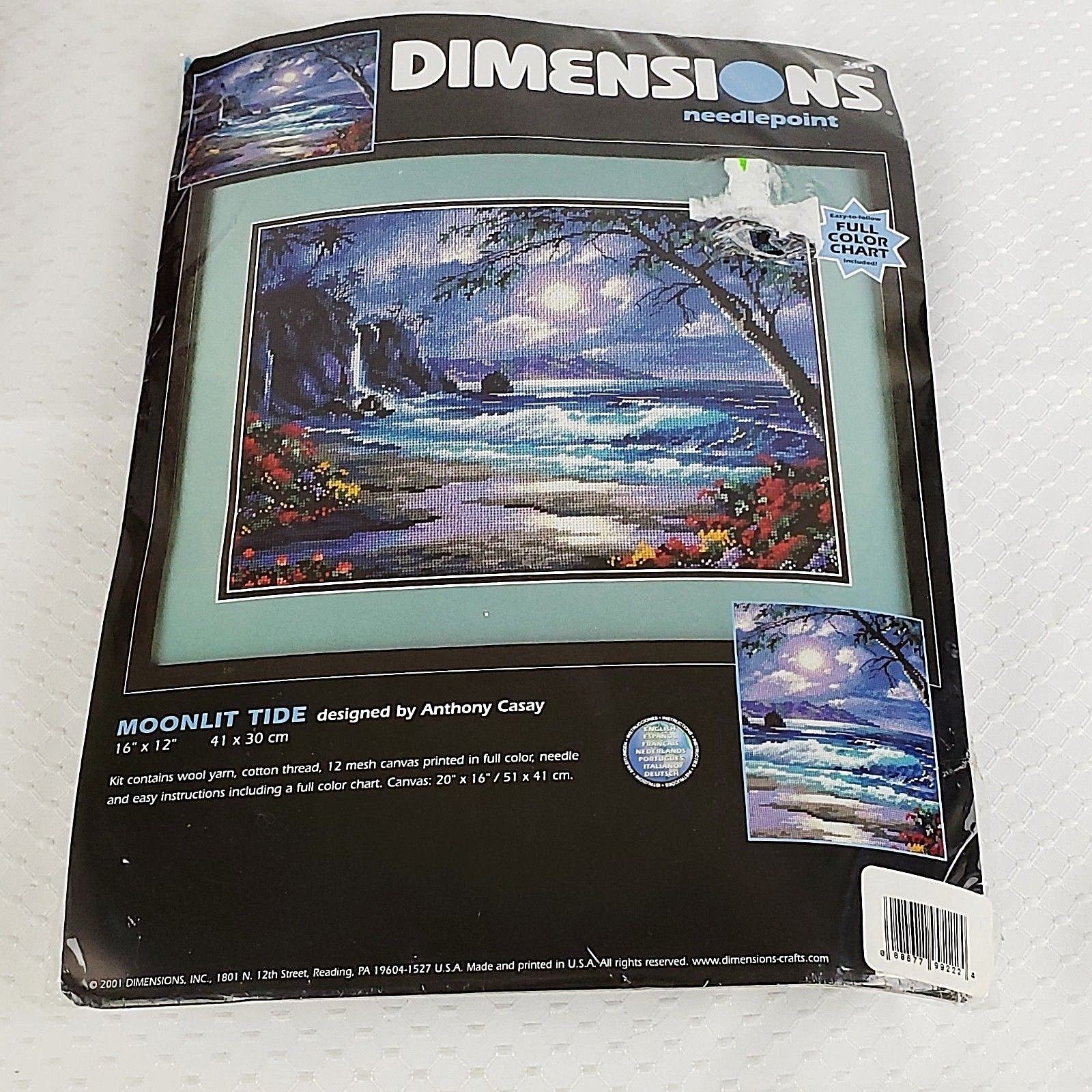 Dimensions Anthony Casay Moonlit Tide Needlepoint Kit 2498 New