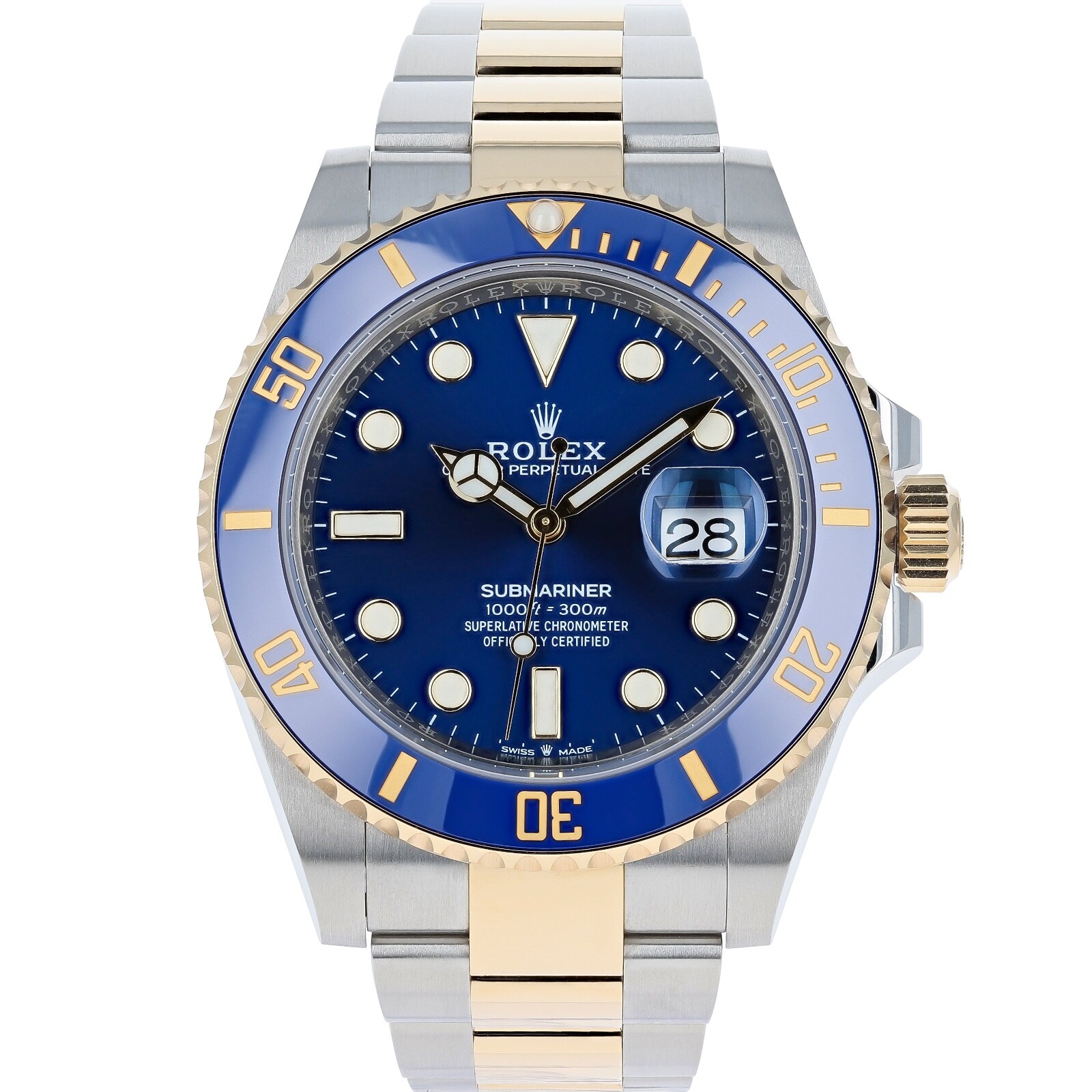 Pre-owned Rolex Submariner Date 126613lb Blue Bluesy Unworn 2024 Gold Steel 41 Mm