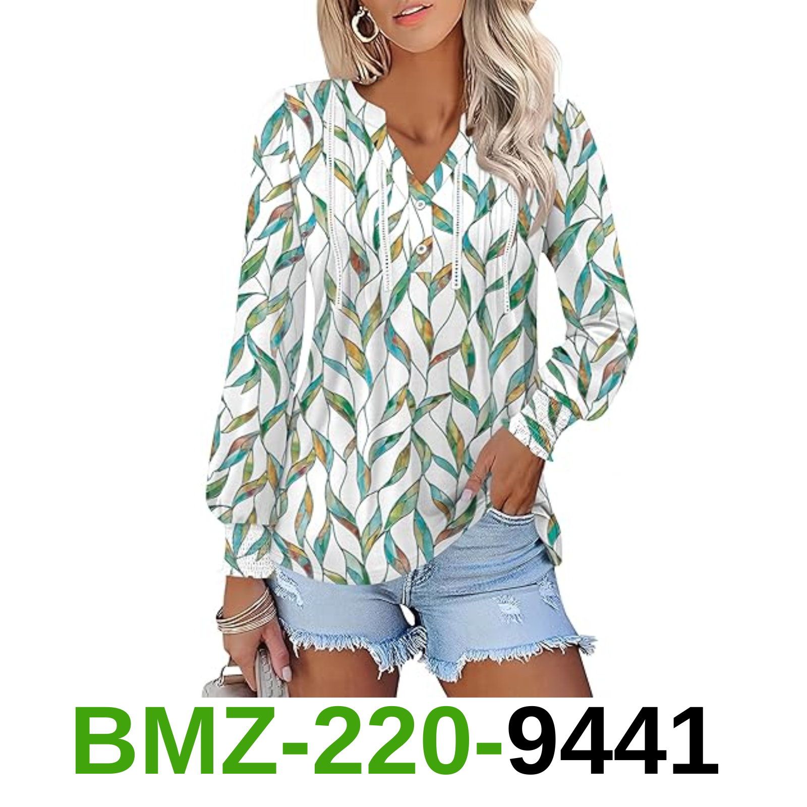 VVK Long Sleeve Tops for Women Work V Neck Ruffle Cuffs Blouses Holiday, 2XL