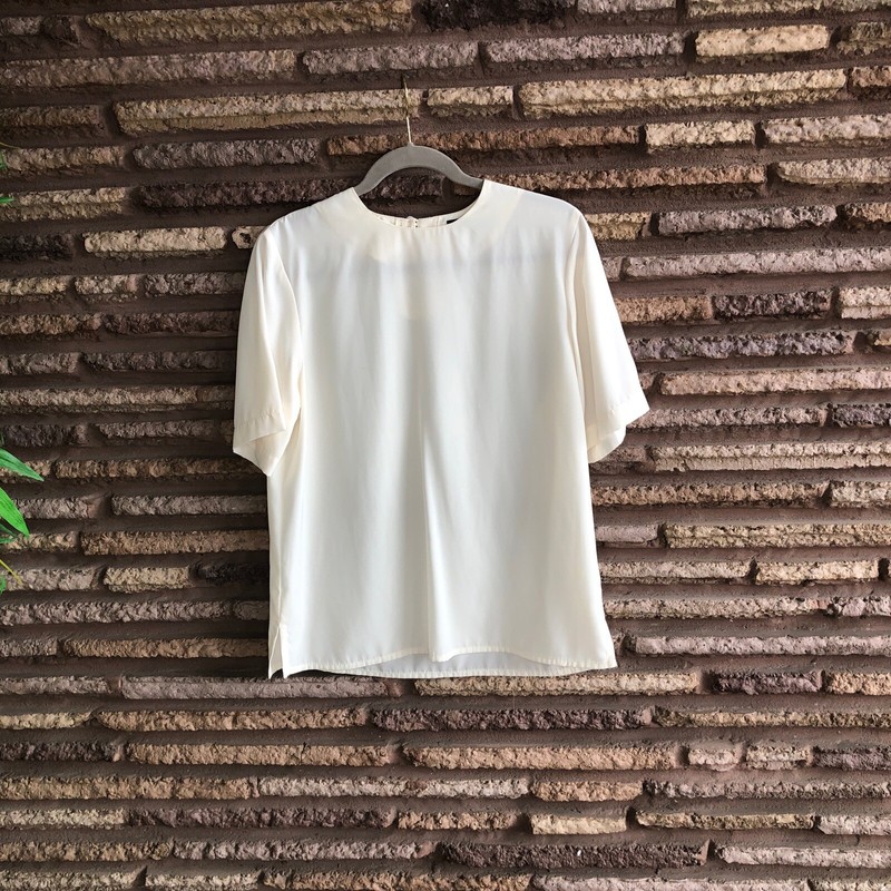 Preston & York Cream Ivory Professional Short Sleeve Suit  Modest Blouse