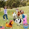 6 Pcs Walking Animal Balloons, Cute Walking Panda Polar Bear Lion Penguin Bunny Squirrel Inflatable Animals Foil Party Balloons, Animal Theme Birthday Party Decorations Supplies