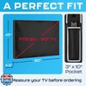 Outdoor TV Cover 86-90 Inch | Waterproof and Weatherproof TV Covers | Outdoor TV Enclosure | Smart Shield TV Screen Protector for Outside TV | Cover for Moving | TV Display Protectors – Black