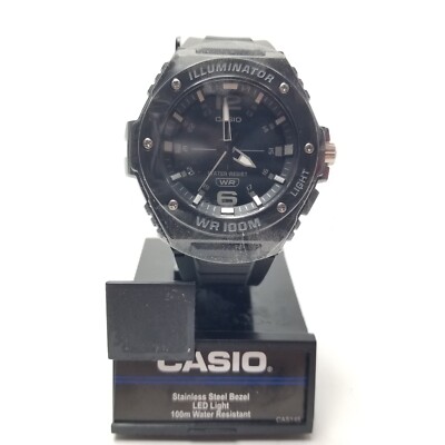 Casio Men's Black Resin Band LED Light Afterglow Watch 50MM MWA-100HB-1AV