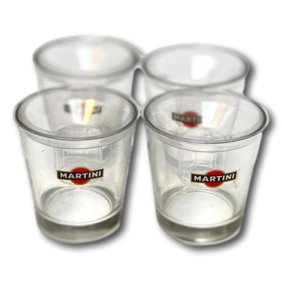 Martini & Rossi Vermouth Glasses Lot 4 New Sealed Promotional Vintage
