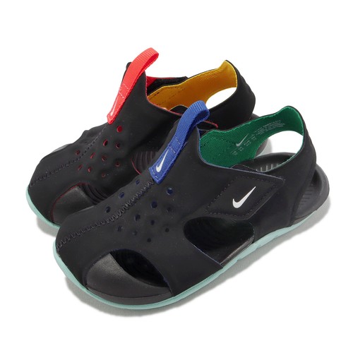 Черные сандалии для малышей Nike Sunray Protect 2 BT Tropical Twist DM0973-013