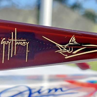 *RARE+MINT* Maui Jim ''YELLOW FIN'' 234-26 GUY HARVEY ARTWORK Frames/ Bronze Lens!
