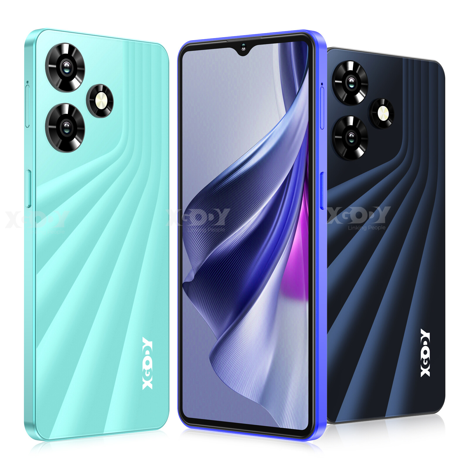 XGODY New Android Unlocked Smartphone 6.6" Cell Phone Dual SIM Quad Core Cheap
