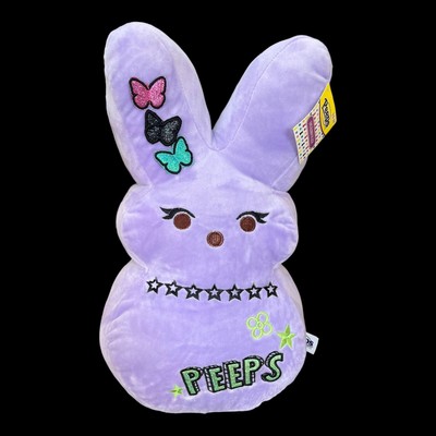 Peeps Dan Dee Just Born Easter Bunny Purple Emo Bunny Plush 16  New 2023