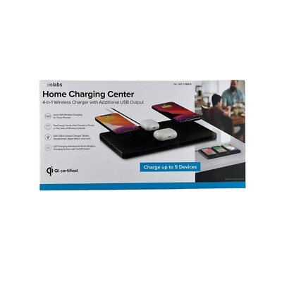 Ubiolabs 4 in 1 Wireless Charger  USB Output Apple iPhone Samsung Android Qi 15W