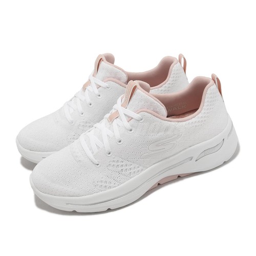 Skechers Go Walk Arch Fit-Unify White Pink Women Casual Lifestyle 124403-WLPK