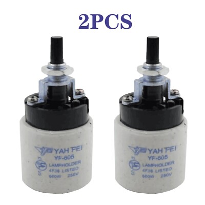 Universal Porcelain Rotary Socket Knob Switch E26 Light 250W 660W 250V Ceramic