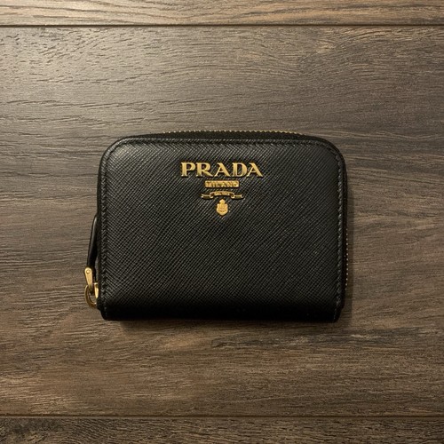 小物 PRADA compact wallet black Prada Folding Wallet Compact Wallet Saffiano Leather Black
