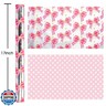 Homeral Pink Bow Wrapping Paper Roll - Mini Roll - 17 Inch x 33 Feet - Pink Ribbon Pearl Bow Perfect for wrapping paper for girls Valentine's Day, Girls Birthday, Bachelorette Party, Baby Shower.