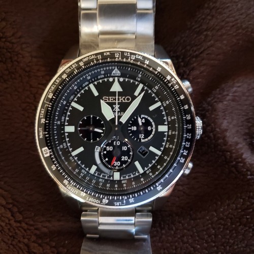 SEIKO Prospex V192-0AA0 Mens Solar Stainless Steel Wrist Watch - (New) No  Box
