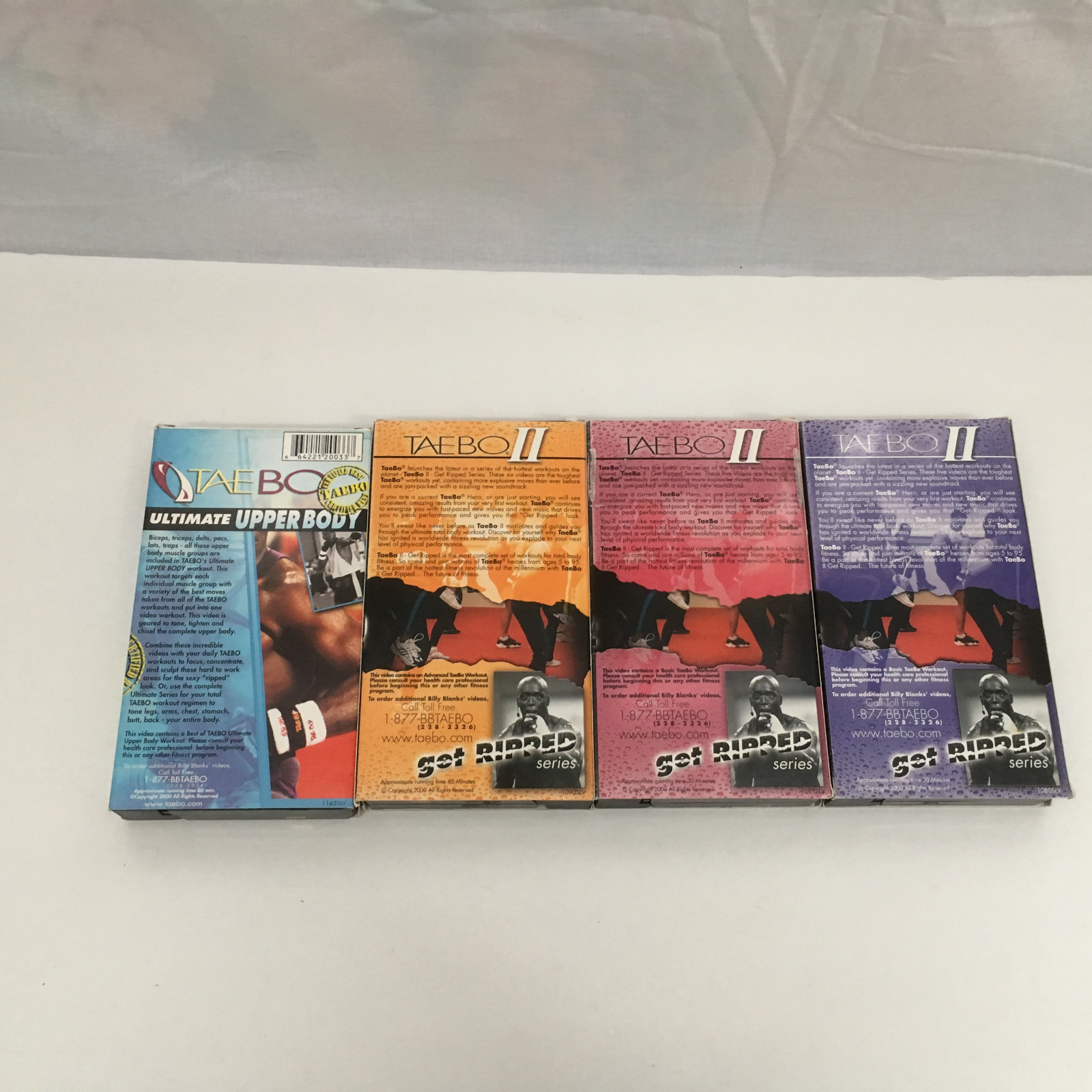 vhs 4 exercise tape lot Taebo II basic and  advanced workout ulimate upper body