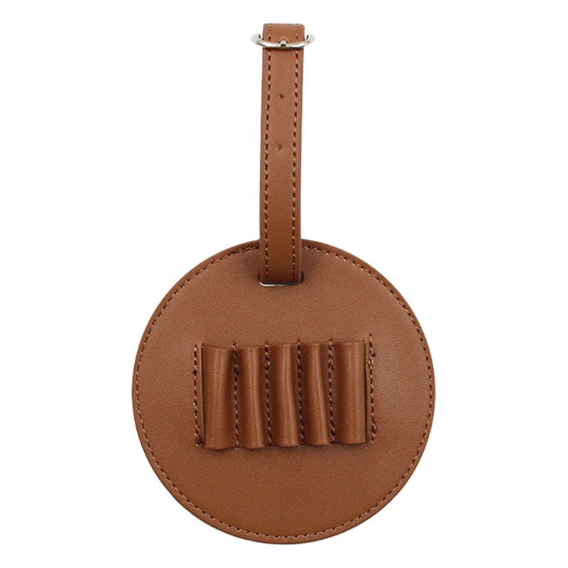 Portable Golf Tees Holder with 5 Slots PU Leather Hanging Case