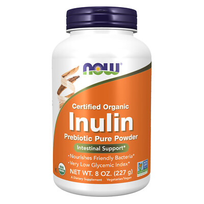 NOW FOODS Inulin Prebiotic Pure Powder, Organic - 8 унций.