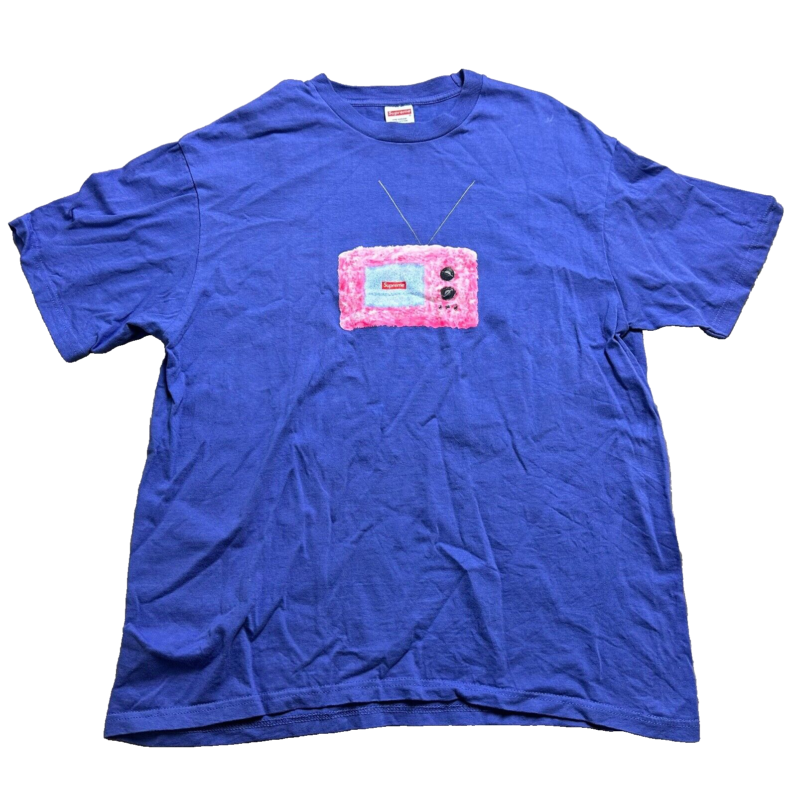 Pre-owned Supreme Ss18 Tv T-shirt Red Box Logo Bogo Tee Light Purple Pink Men's Large L