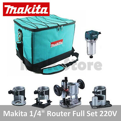 Makita RT0700CX6 1/4" Router Full Set 220V w/Trimmer,Plunge,Tilt,Offset AC 220V