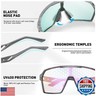 SCVCN Photochromic Cycling Glasses for Men Women Clear Sports Sunglasses UV400 Protection for Bicycle MTB Mountain Bike