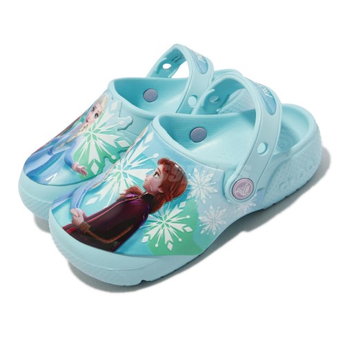 

Crocs FL Disney Frozen II Clog Ice Blue Детские дошкольные сандалии без шнуровки 2074654O9, Синий, Fl Disney Frozen Ii Clog