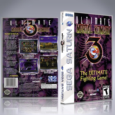 Sega Saturn Custom Case - NO GAME - Ultimate Mortal Kombat 3