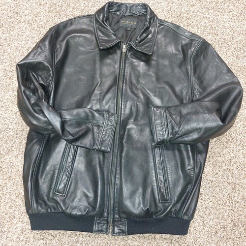 GOLDEN BEAR 80’s ベストLEATHER JACKET Ｍ VINTAGE GOLDEN BEAR LEATHER BOMBER JACKET Size 42 | eBay