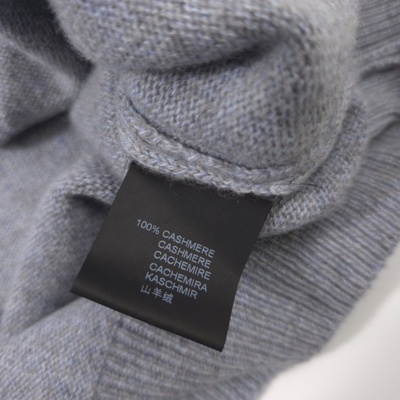 Pre-owned Corneliani $595  Cashmere Blue Gray Crewneck Sweater Mens Size 2xl (italy 54)