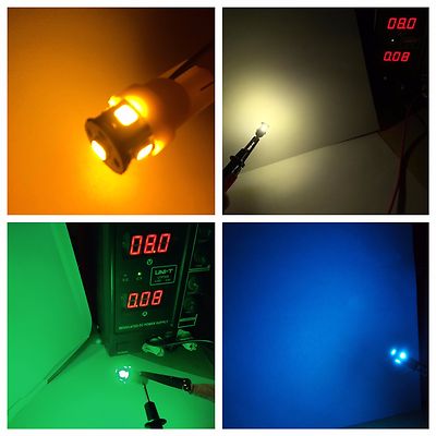 (15) LED 8V WEDGE LAMPS-RECEIVER BULBS-Pioneer Project/One-COLOR CHOICE!! DIAL