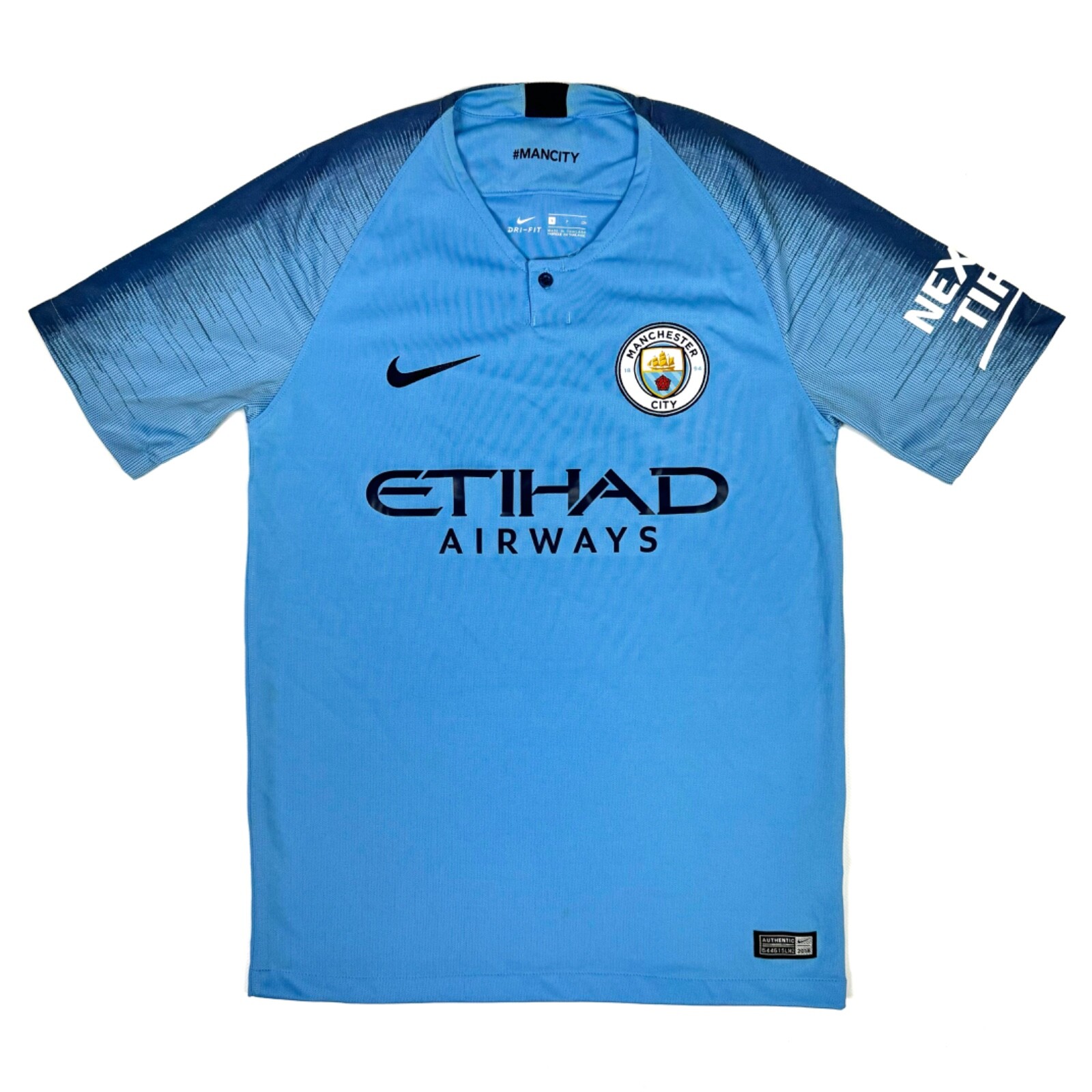 MANCHESTER CITY NIKE 2018 2019 HOME FOOTBALL SOCCER JERSEY