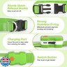 PcEoTllar Light Up Dog Collars, Led Dog Collar, Rechargeable, Night Walking, Waterproof, Glow in The Dark Dog Collars Light for Large Small Medium Dogs, Green s