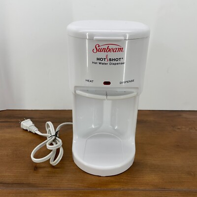 Vintage Sunbeam Hot Shot Hot Water Dispenser 3211 White Tested Heats in 1 min