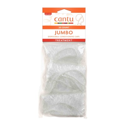 Cantu Jumbo Plastic Disposable Treatment & Shower Conditioning Caps, 20 Ct