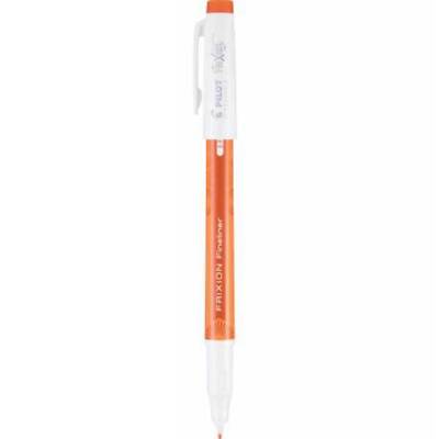 Pilot Marker Pen Frixion Fineliner 0.6 mm Fine Point Orange Ink Erasable 12162
