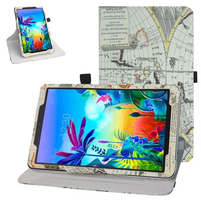 for LG G Pad 5 10.1 Rotating Case,360 Degree Rotary Stand with Cute Pattern C...