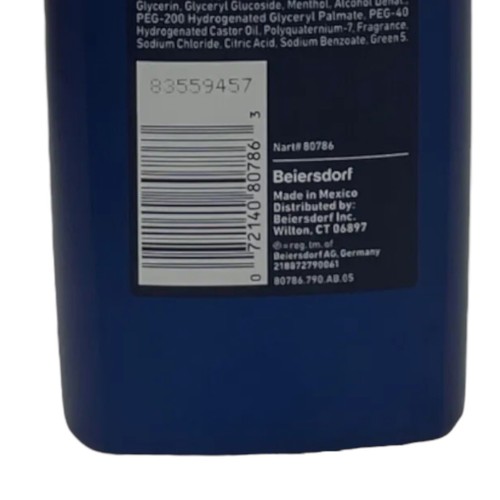 3 Pack Nivea Men Energy 24 HR Fresh Mint Extract 16.9 oz Body Wash Shampoo Shave