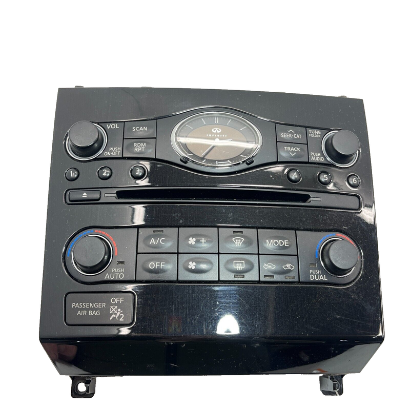 Used 2010 - 2012 INFINITI FX35 QX70 DASH RADIO CLOCK & CLIMATE CONTROL FACE PANEL OEM