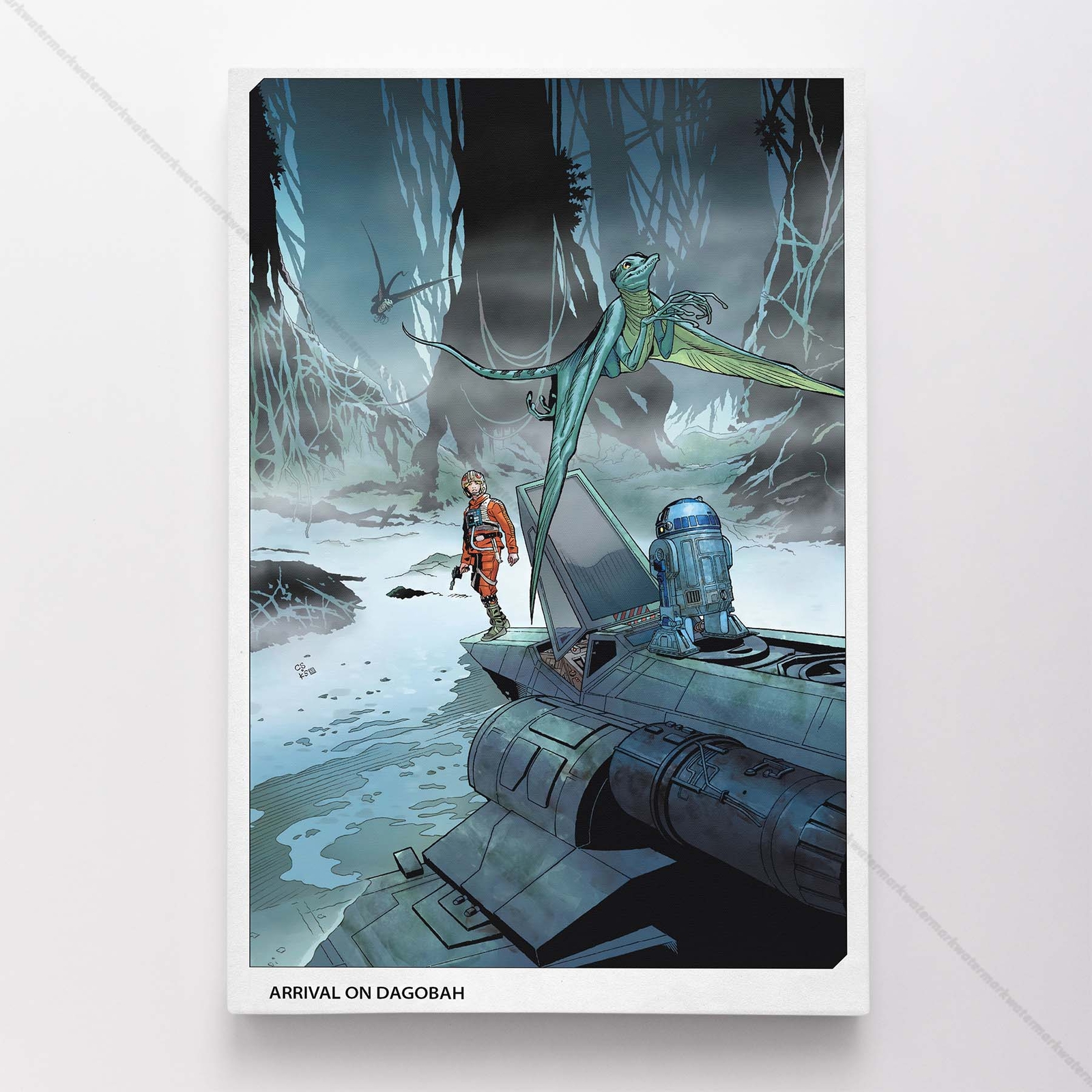 Star Wars Poster Canvas Arrival On Dagobah Empire Strikes Back Print #013