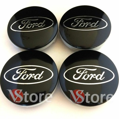 4 Pezzi Auto Coprimozzo per Ford ST Fiesta EcoSport Explorer Escort Kuga Focus 1 2 3 mk2,Coprimozzo Del Centro di Rotella Dell'auto Impermeabile Antipolvere Accessori per Lo Styling Del Logo Dell'Auto