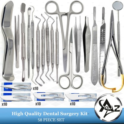 Advance OR Grade Dental Surgery Implant Kit Periodontal Scalpel BP Handle Set