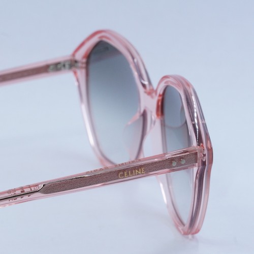 Pre-owned Celine Cl40201u 72b Transparent Pink/grey Gradient 54-19-135 Sunglasses A...