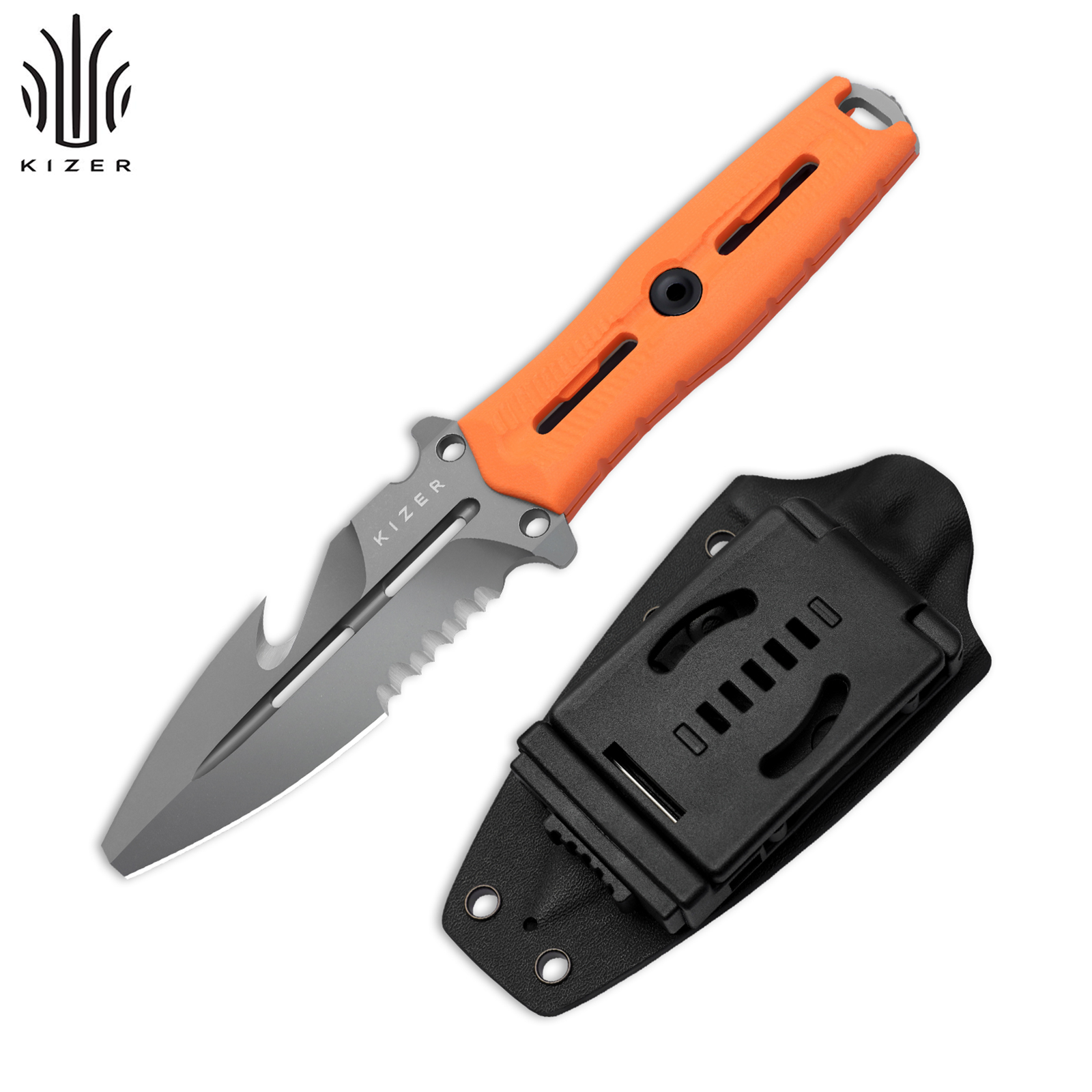 Kizer NORCROSS Fixed Blade Double-Edged Nitro-V Blade G10