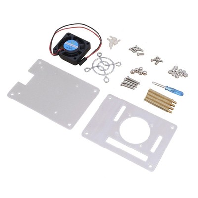 Arcylic Clear Case Box Enclosure Fan Heatsink For Raspberry Pi 3/2 Model B/B+ B