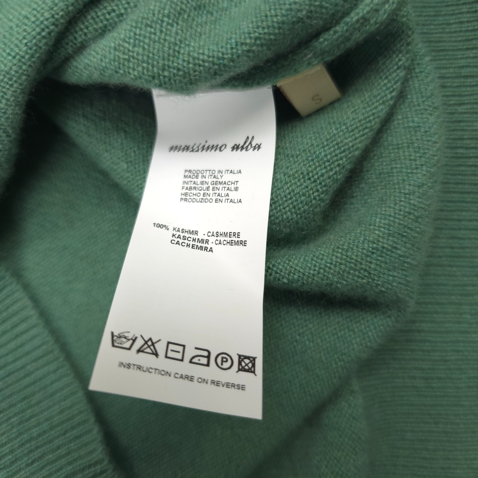 Pre-owned Massimo Alba $950  Green Cashmere Half Zip Sweater Made In Italy Mens Size Xl