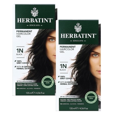 Herbatint 1N-Черный в упаковке по 2 штуки (9,12 жидких унций)