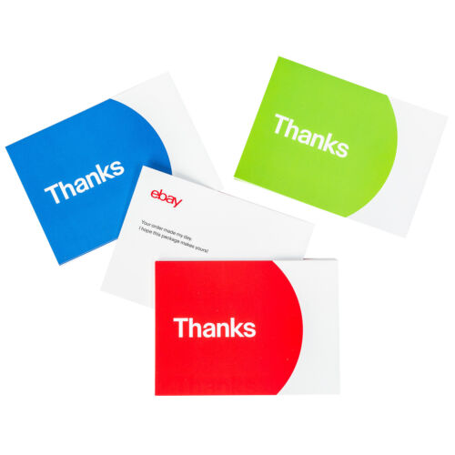 Thank You Cards – Red, Blue and Green