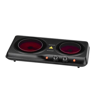 Kochplatte Infrarot Doppel Herdplatte Tragbar 2000W Herd TELESHOPPING *B-Ware*