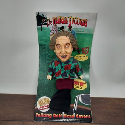 Vintage 1999 Three Stooges Larry  Trash Talking Golf Club Head Cover Works 