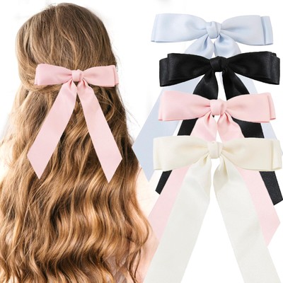 4PCS Hair Bows for Women ClipsHair Ribbon Hair Bows for Women GrilsTassel Bow...